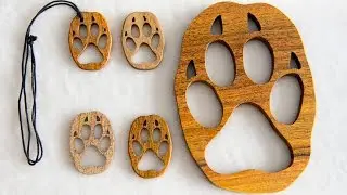 How to make: Wooden Wolf Paw Pendant, Keychain or Wall Decor
