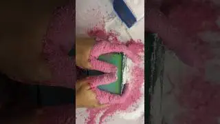 Glitter filled gym chalk #asmr #gymchalk #satisfying