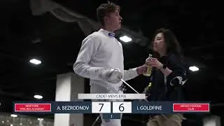 2023 Junior Olympics Cadet Men's Epee Gold Medal Final: Alexander Bezrodnov vs Ian J. Goldfine