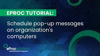 Schedule and show popup messages on computers in the organization.