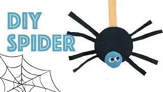 🕷️ DIY Moving Spider Craft 🕸️ - Halloween Craft with Paper - 3 Materials