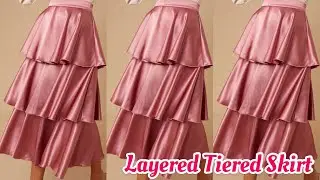 HOW TO MAKE A LAYERED TIERED SKIRT|| TIERED SKIRT || Layered Flare skirt|| BEGINNERS FRIENDLY