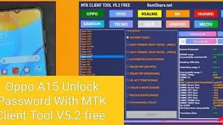 OPPO A15 Unlock Password by MTK Client Tool v5.2. 100% របៀបដោះលេខកូដ Oppo A15 Khmer free%