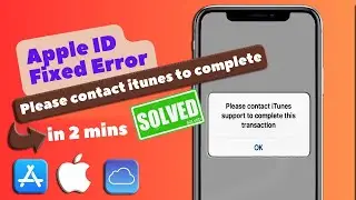 Create Apple ID Fixed Error Please contact itunes to complete ) ✅ New Method ✅ (2024)