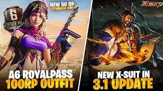 A6 ROYAL PASS IS HERE - 1 TO 100 REWARDS , NEW X SUIT FIRST LOOK AND 3.1.0 UPDATE BGMI