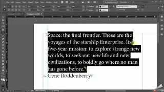 How to Hang a Quote in and outside Adobe InDesign