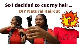 Giving myself a curly cut at home? | DIY NATURAL HAIR CUT!
