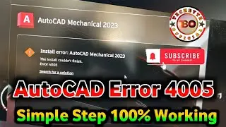 Solve Solution-AutoCAD Mechanical 2023 Error 4005 solve / how to fix autocad,error 4005 autocad 2023
