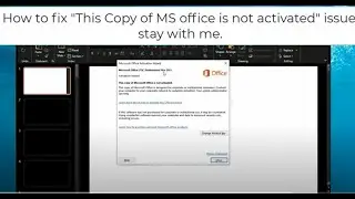 This copy of Microsoft office is not activated