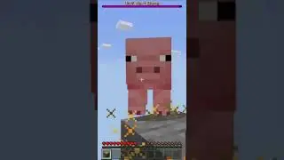 Minecraft LITTLE PIGGY death DROP #minecraft #skyblock #shorts