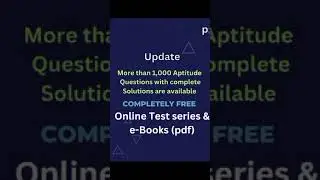 Free Online Test series: More than 1,000 Aptitude Questions with Solutions  #indiannavyexam