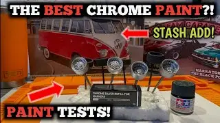 Model Cars & Coffee: Is This the BEST Chrome Paint? Stash Adds & Paint Tests! Dspiae Tamiya Hasegawa