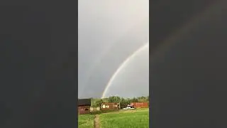 Две радуги 🌈 после сильного ливня