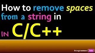 How to remove spaces from a string in C/C++