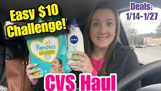 CVS Haul - Beginner $10 Challenge Deal! Pampers Deal! 1/14-27/24
