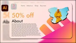 Fashion WEBPAGE DESIGN in Adobe Illustrator | Illustrator tutorial 2024