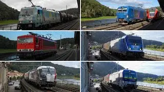 TRENI A KÖNIGSTEIN(Sächsische Schweiz) SULLA ELBTALBAHN!!