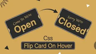 Pure Css Flip Card On Hover | Css Hover Effects