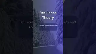 Definition of Resilience Theory #resilliencetheory #culturehabits #educationalpsychology #shorts