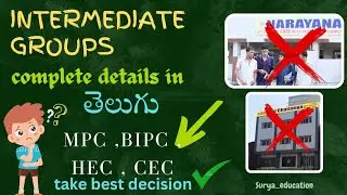 Best career option after 10th class | intermediate groups and polytechnic groups full details telugu