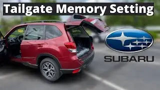 How to set memory setting on tailgate: 2021 Subaru Forester