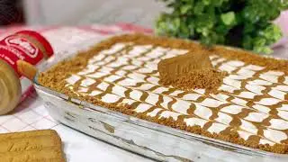 No_bake Lotus Biscoff Dessert Recipe,Lotus biscoff budding,Lotus biscoff lasagne