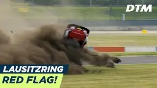 René Rast goes over - Red Flag! - DTM Lausitzring 2018