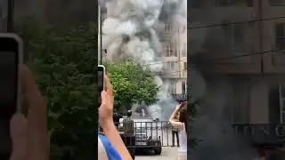 На ул. Пушкина произошло возгорание ресторана «Моно» г Нальчик 3.06.23 г