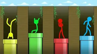 Red and Blue , Stickman Animation - (Escape Part 74)