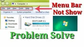 Menu Bar is Not show In Windows |  how to show menu bar in windows 