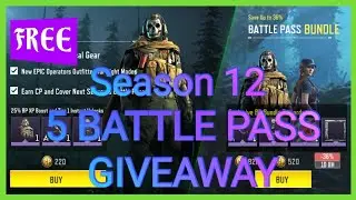 Season 12 Battle pass (5) Giveaway! | COD mobile
