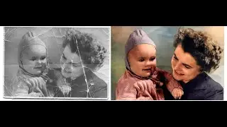 Siyah beyaz fotoğrafı renklendirme -restoring and colorize black and white weathered photo