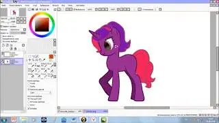 Впервые обрабатываю в Paint Tool Sai//Просто обработка поняшки//