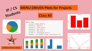 Menu Driven Plots for projects for Class XII IP and CS Students