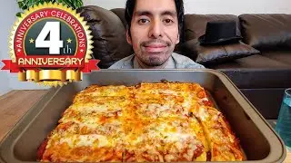 4 YEARS ON YOUTUBE!!! CANNELLONI WITH CHEESE, PASTA MUKBANG EATING SHOW