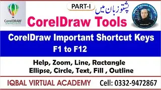 CorelDraw Basic Tools,CorelDraw Important Shortcuts in Pashto