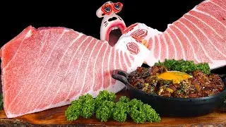 (SUB) Giant Tuna Sashimi, Eel Rice Bowl | REALMOUTH ANIMATION ASMR MUKBANG
