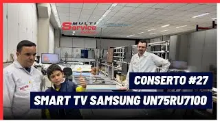 SMART TV SAMSUNG 75 POLEGADAS METADE TELA ESCURA- CONSERTO #27
