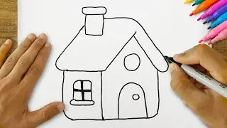 How to Draw a House | Easy Step-by-Step House Drawing Tutorial