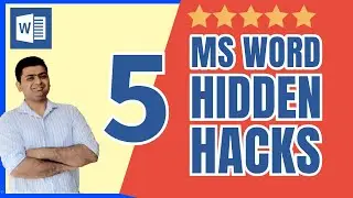 MS WORD 5 HIDDEN HACKS FOR DAILY USE || MS WORD TIPS AND TRICKS