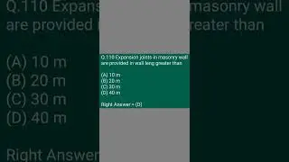Civil engineering Mcq's qst.no.110