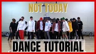BTS - 'Not Today' Dance Practice Mirrored Tutorial (SLOWED)