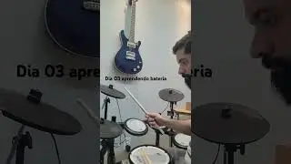 [Semana 1] Comecei a estudar bateria, vamos ver no que dá.(Nada sei, Kid Abelha) #bateriaeletrônica