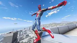 GTA 5 IRON SPIDERMAN Epic Ragdoll, Fails Ep. 17 (Ragdolls Physics)