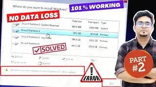 Windows can't installed on drive 0 partition 1 [ FIXED✅ Without Data Loss😍 ] - PART-2