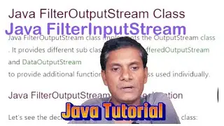 😻Java FilterOutputStream | FilterInputStream class tutorial with example run code | 
