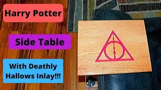 Harry Potter Side Table With Deathly Hallows Epoxy Inlay!!!