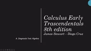 Diagnostic Test Algebra - Calculus Early Trascendentals 8th edition