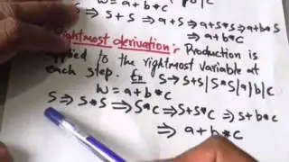 31. CONTEXT FREE GRAMMAR(CFG) - LEFTMOST AND RIGHTMOST DERIVATIONS