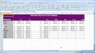 Inserting and Deleting Rows and Columns